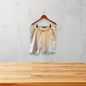 NWOT The Limited Drew Fit Bermuda Shorts Beige Size 10 Cotton Blend